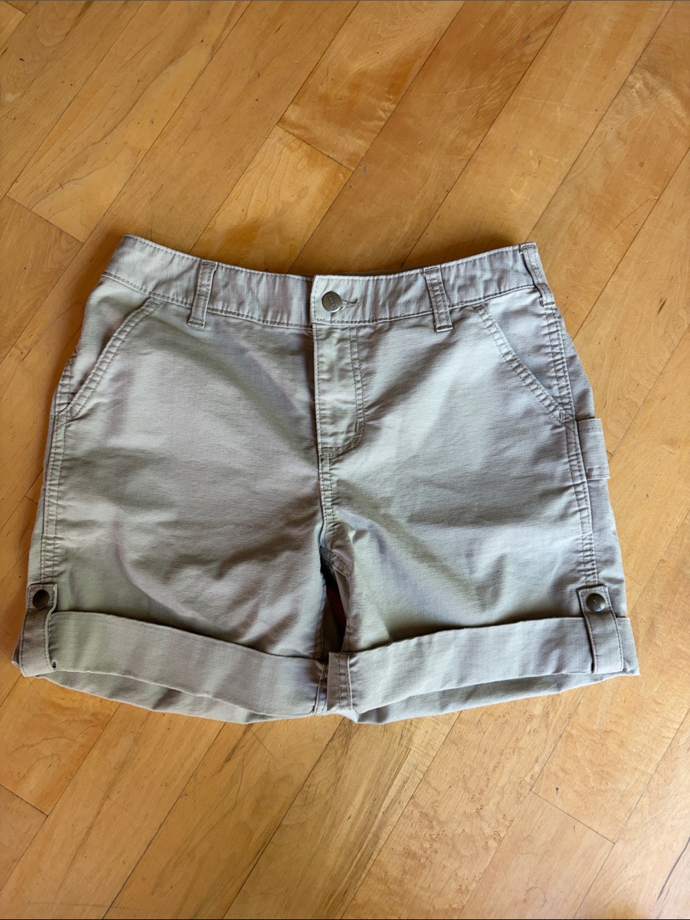 Carhartt Roll Cuf Rip Stop Utility Carpenter Khaki Outdoors Original Casual Sz 6